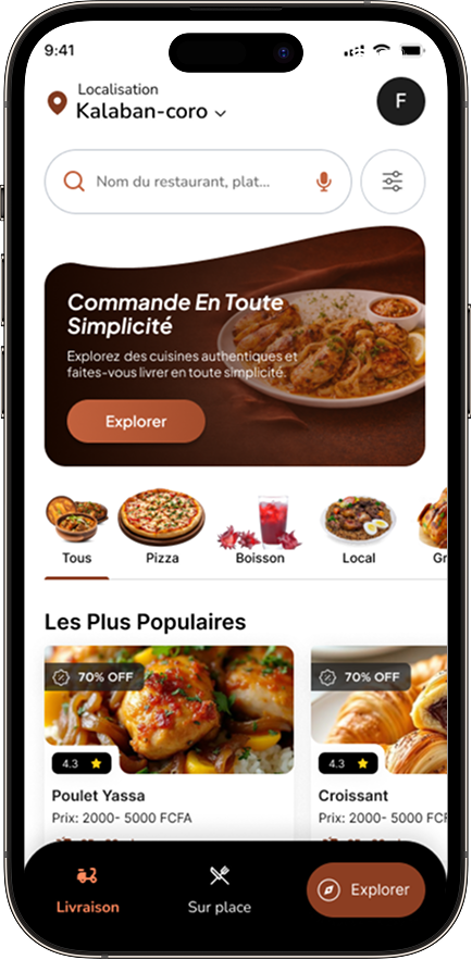 Foodza App Mockup